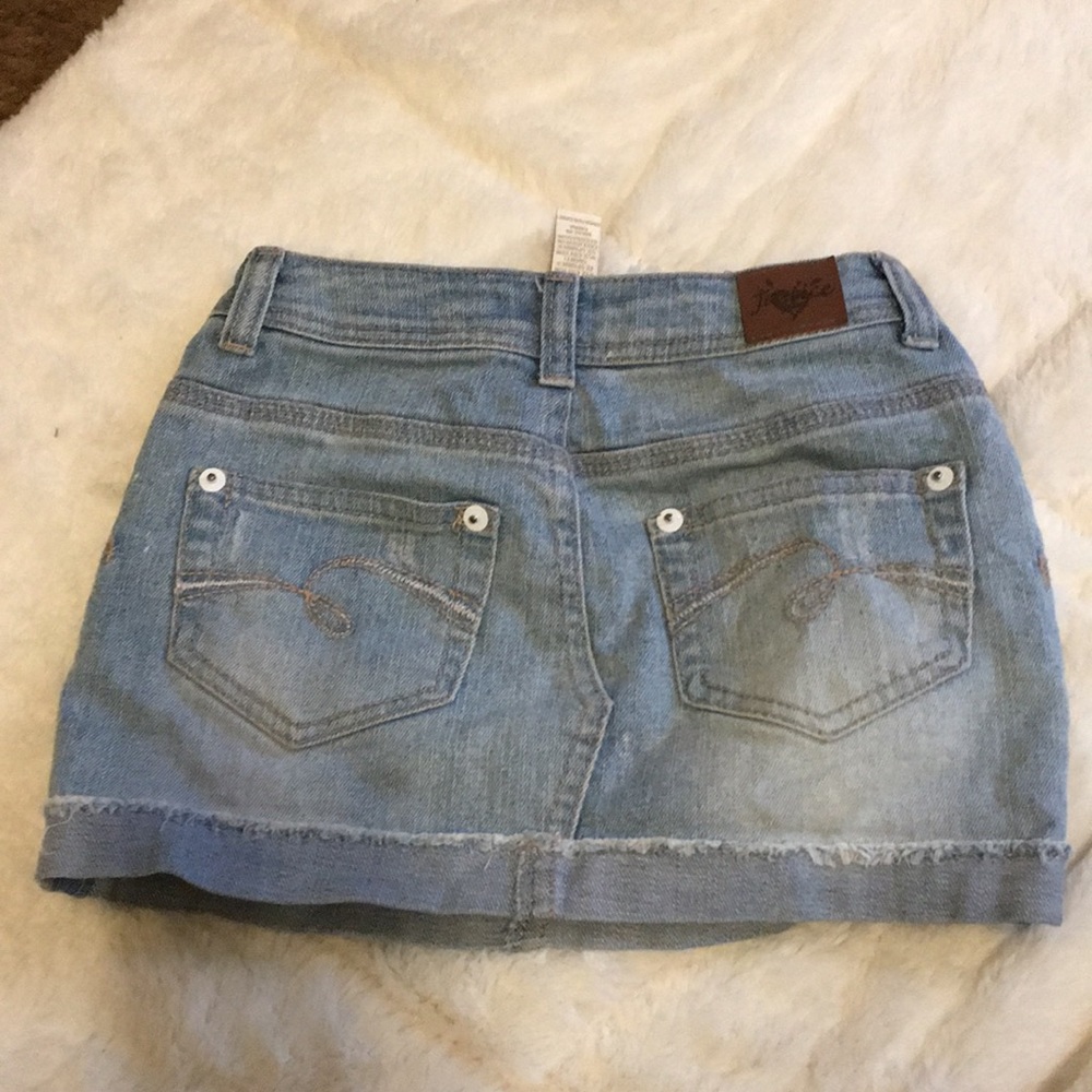 Justice jeans girls short skirt